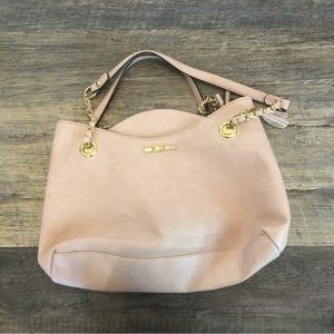 Jessica Simpson Malena Shoulder Tote Handbag Purse pink EUC